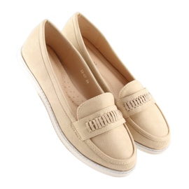 Women's beige loafers 22-07 Beige 2