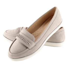 Gray Loafers for women 22-07 Gray grey 1