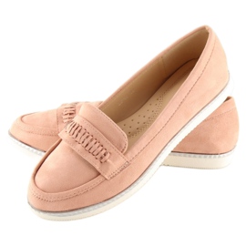 Pink women's moccasins 22-07 Pink 1