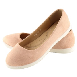 Smooth pink women's ballerinas BH1236-BL Pink 1