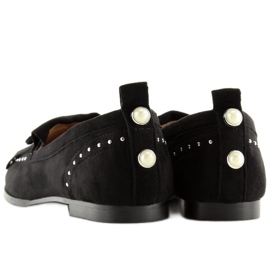 Black Women's black loafers G242 Black 2