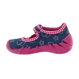 Befado children's shoes 109p164 slippers grey pink navy blue 2