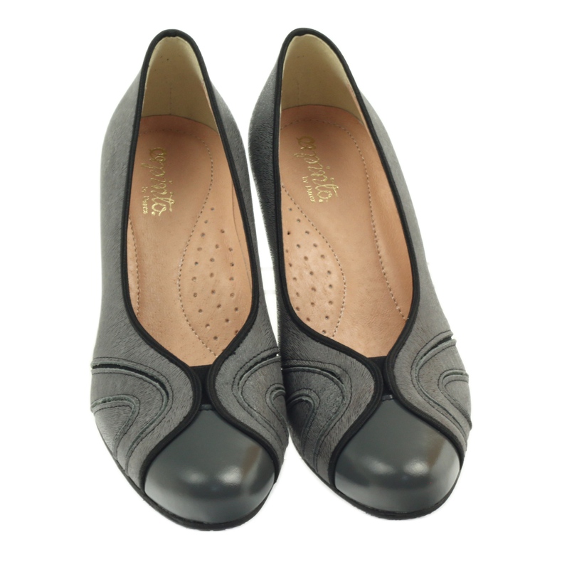 Gray Espinto pumps on the post grey 4