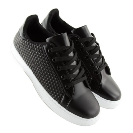Black women's sneakers KK-142 Black 1