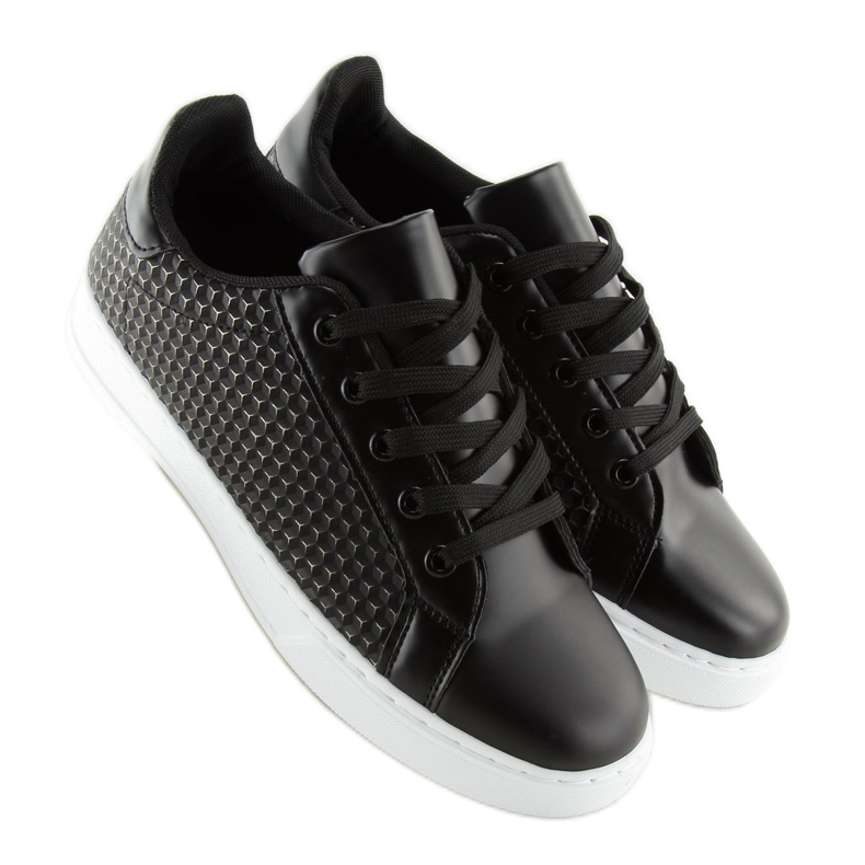 Black women's sneakers KK-142 Black 1