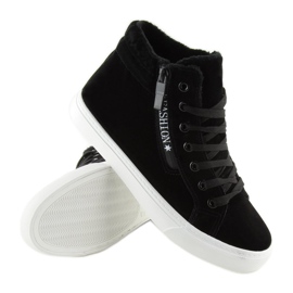 Black warm ankle sneakers W-3072 Black 1 Black warm ankle sneakers W-3072 Black 1
