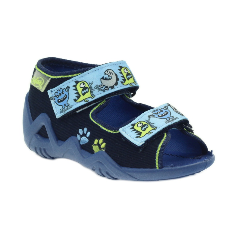 Befado children's shoes sandals slippers 250P076 blue green navy blue 1 Befado children's shoes sandals slippers 250P076 blue green navy blue 1