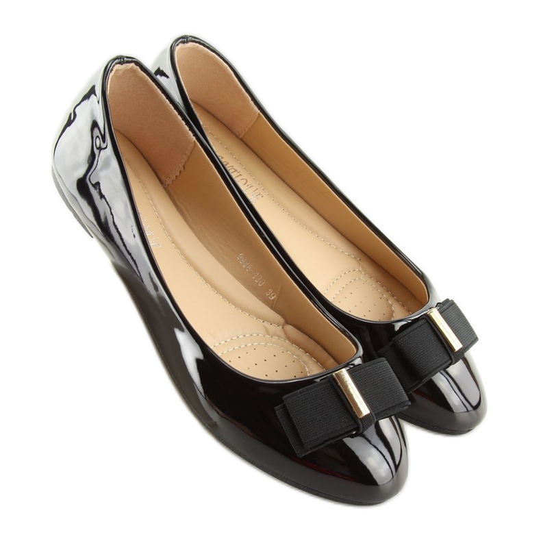 Black women's ballerinas 9988-130 Black 2