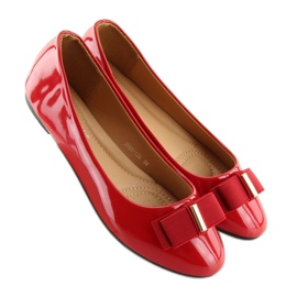 Red women's ballerinas 9988-130 Red 1
