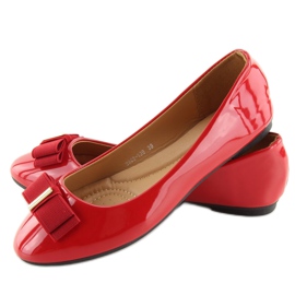Red women's ballerinas 9988-130 Red 2