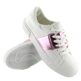 Women's sneakers white and pink M896 WHITE / PINK violet 2
