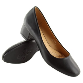 Black Pumps low heels black MM-387 Black 1