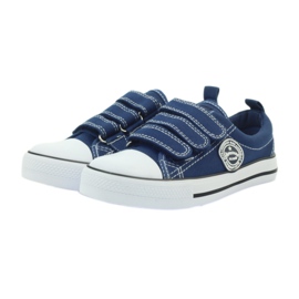 American Club American denim velcro sneakers navy blue 3