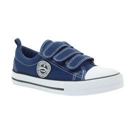 American Club American denim velcro sneakers navy blue 1