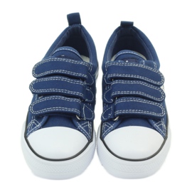 American Club American denim velcro sneakers navy blue 4