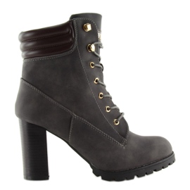 Gray Timber boots high heels S89 Gray grey 1