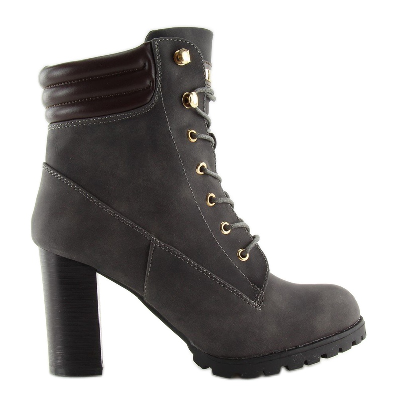 Gray Timber boots high heels S89 Gray grey 1