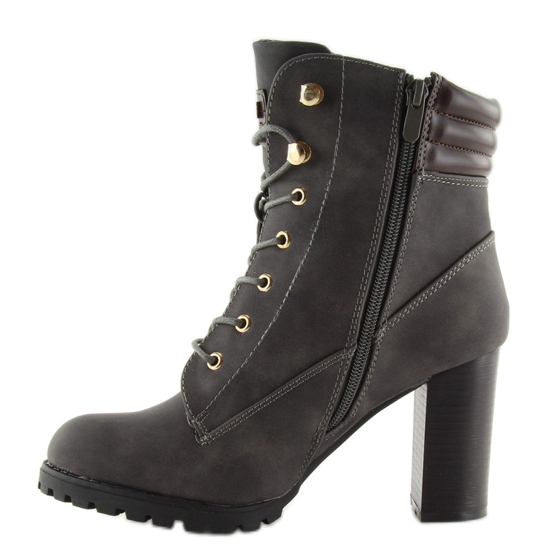 Gray Timber boots high heels S89 Gray grey 2
