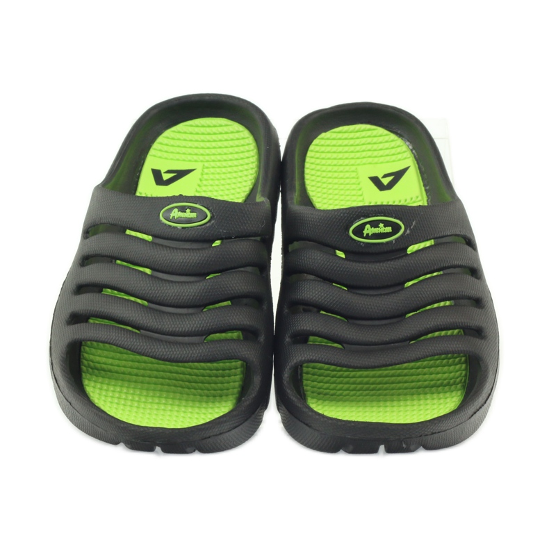 American Club American children's pool shoes slippers black 4