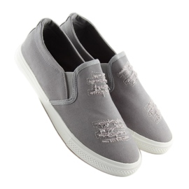 Gray slip-on sneakers BL126P Gray grey 2