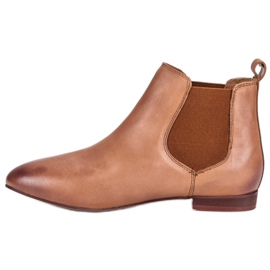 Women's Leather Chelsea Boots brown 1