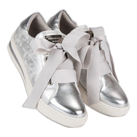 Filippo Silver Tied Shoes grey 1