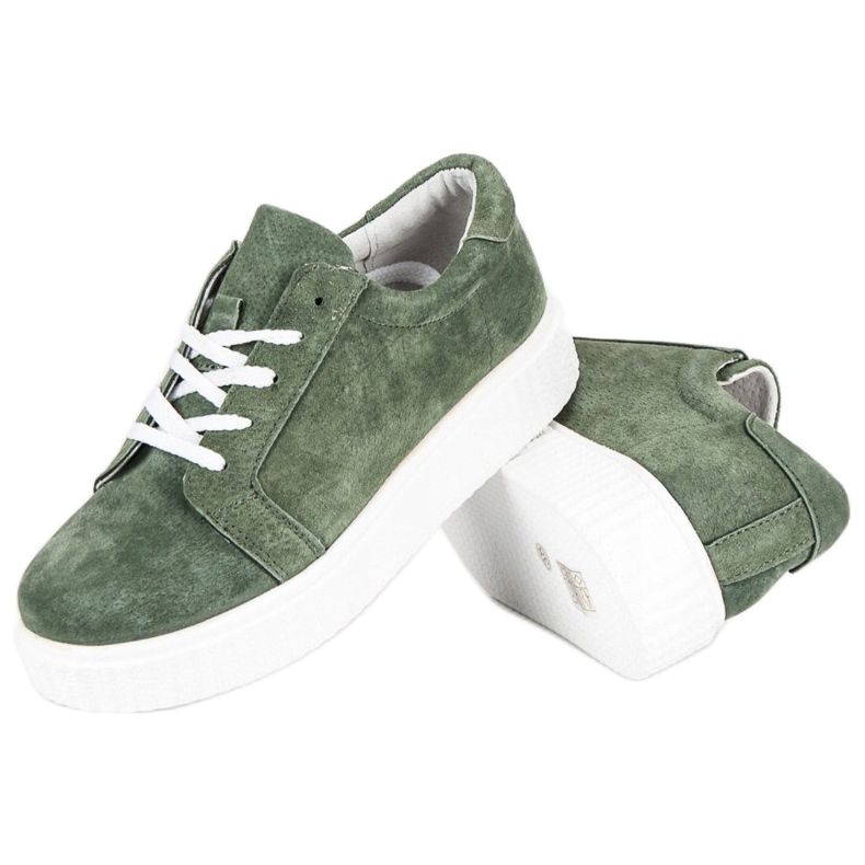 Filippo Leather Creepers Sneakers green 2 Filippo Leather Creepers Sneakers green 2