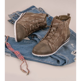 Vinceza Sneakers Over the ankle Moro green 1