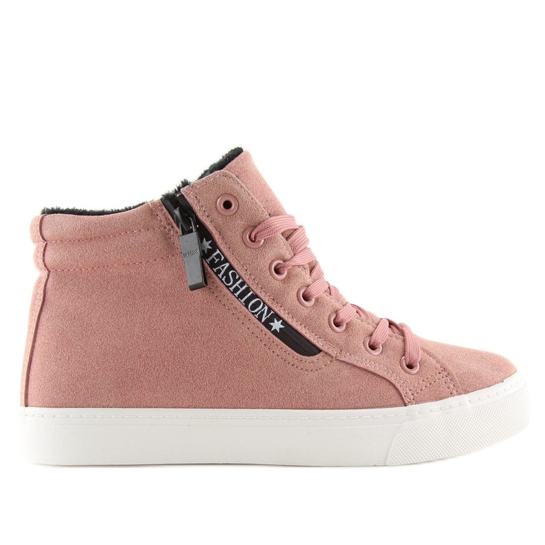 Pink warm ankle sneakers W-3072 2