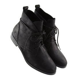 Black lace-up boots K-91 black 2 Black lace-up boots K-91 black 2