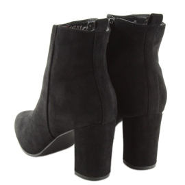 Boots on a stable heel black YQ203P 1