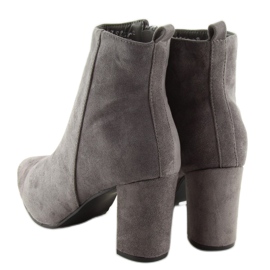 Boots on a stable heel gray YQ203P Gray grey 1