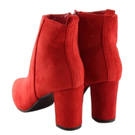 Red ankle boots on a stable heel 1