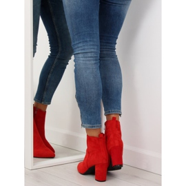 Red ankle boots on a stable heel 2