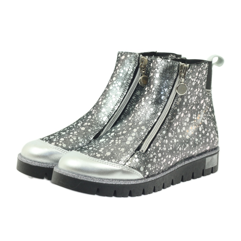 Boots insulated boots Bartek black and silver grey 4