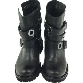 Striped boots decorated with Badura circles black 4