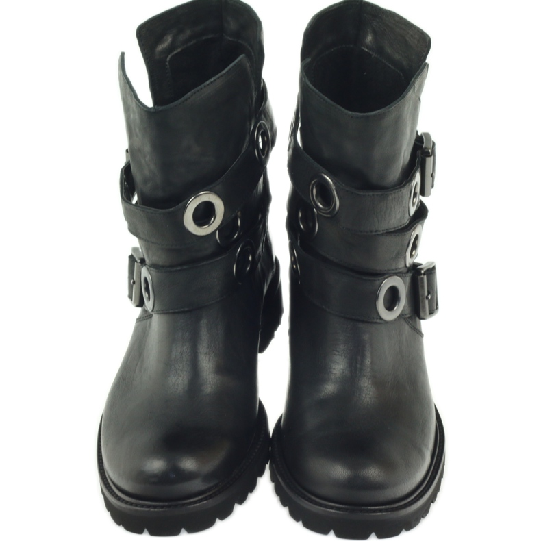 Striped boots decorated with Badura circles black 4