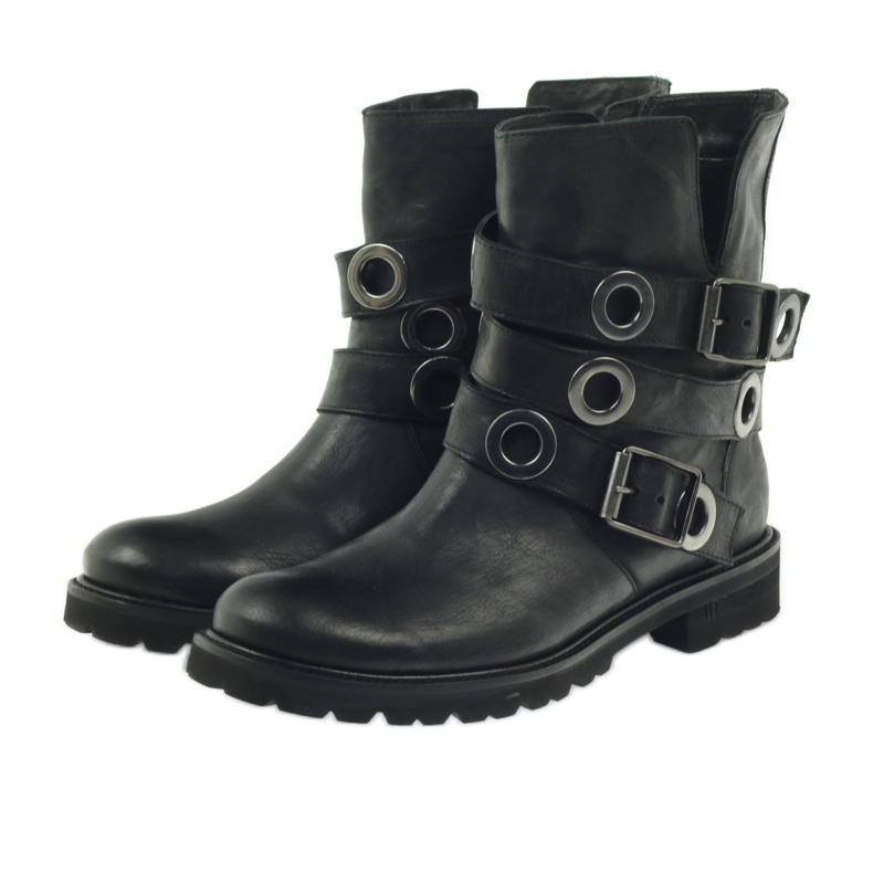 Striped boots decorated with Badura circles black 3