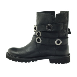 Striped boots decorated with Badura circles black 2