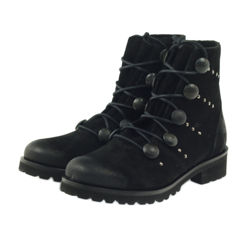 Badura women's boots decorated with buttons and rhinestones black 3 Badura women's boots decorated with buttons and rhinestones black 3
