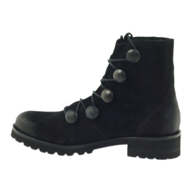 Badura women's boots decorated with buttons and rhinestones black 2 Badura women's boots decorated with buttons and rhinestones black 2