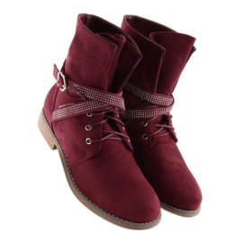 Women's boots maroon W305 Wine red 1