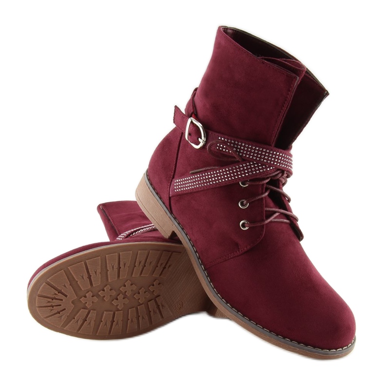 Women's boots maroon W305 Wine red 2