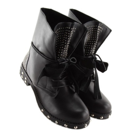 Black boots with studs A-160 black 2