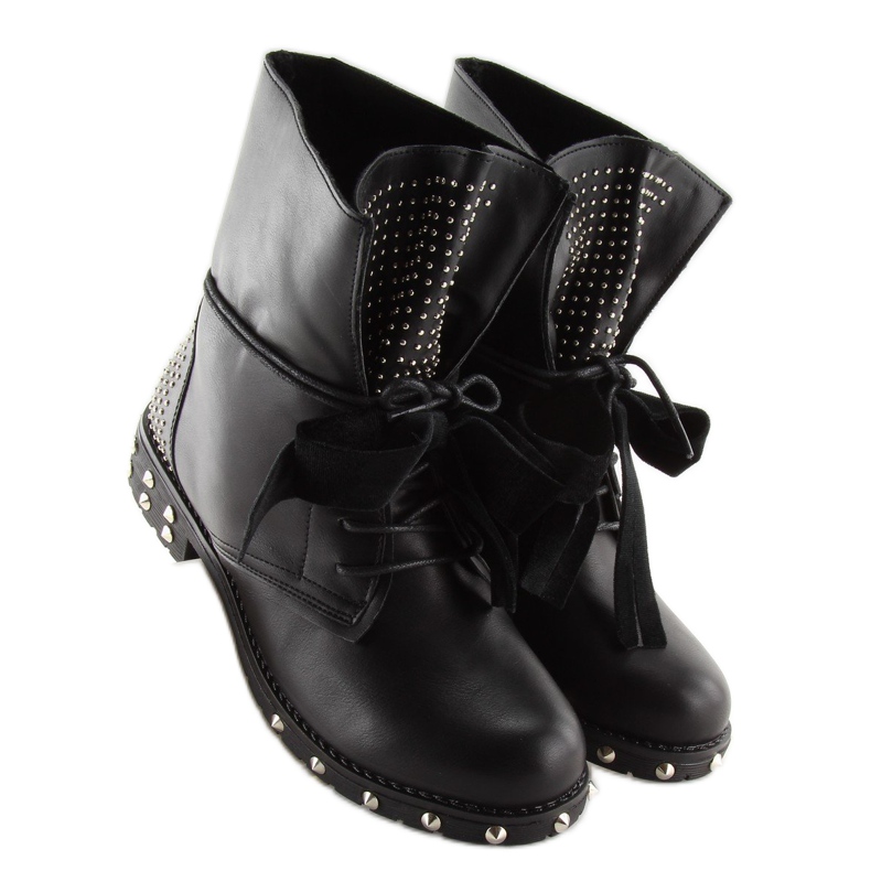 Black boots with studs A-160 black 2