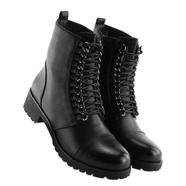 Black Workery boots A89626 Black 1