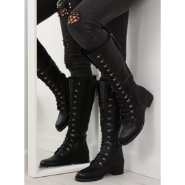 Black lace-up boots NC258 black 2