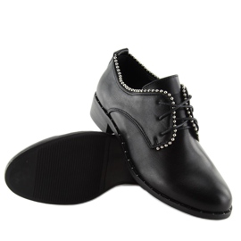 Black lace up shoes for women NC190 Black 1
