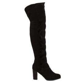 Black Musketeer boots FC-H115 Black 1