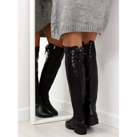 Black A-12 Black musketeer boots 1 Black A-12 Black musketeer boots 1